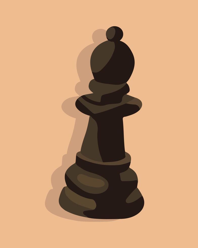 Vektor isoliert Illustration von Elefant Schach Stück.