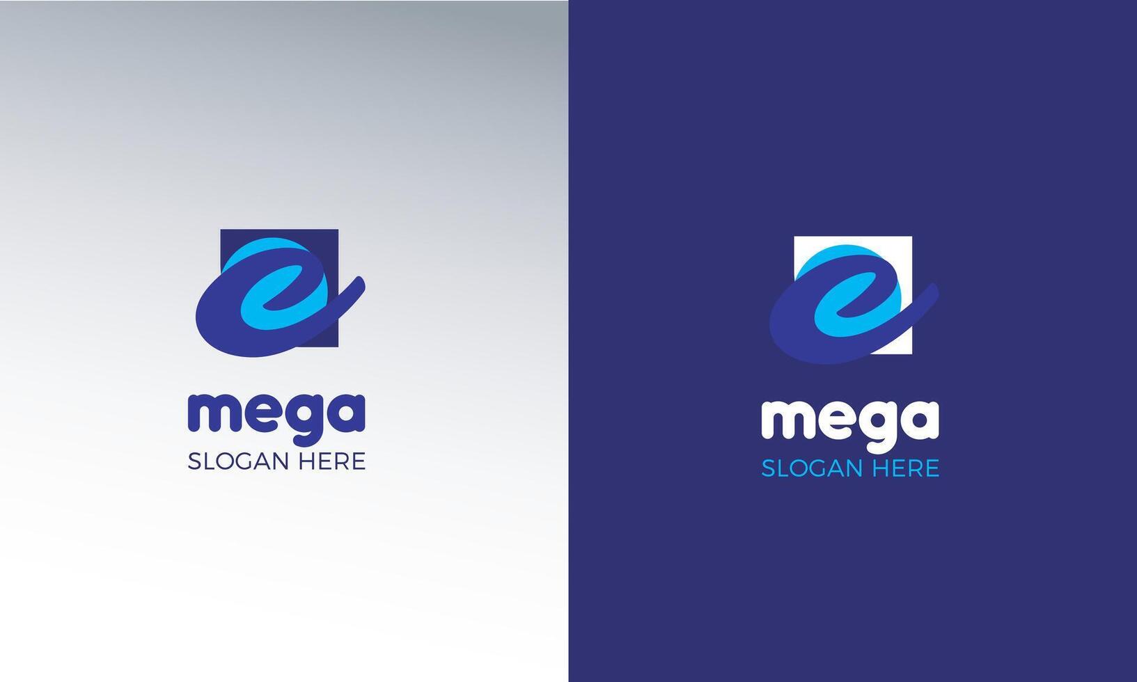 vektor e monogram modern företag logotyp mall