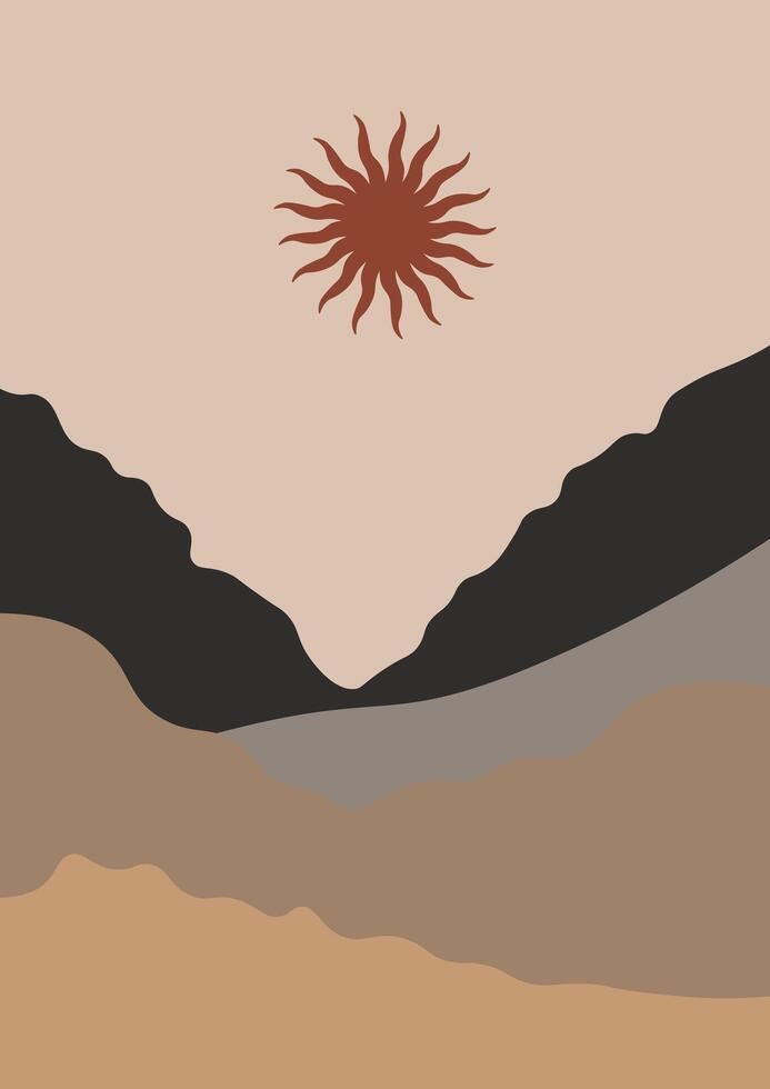 abstrakt Landschaft vorgefertigt Poster vektor