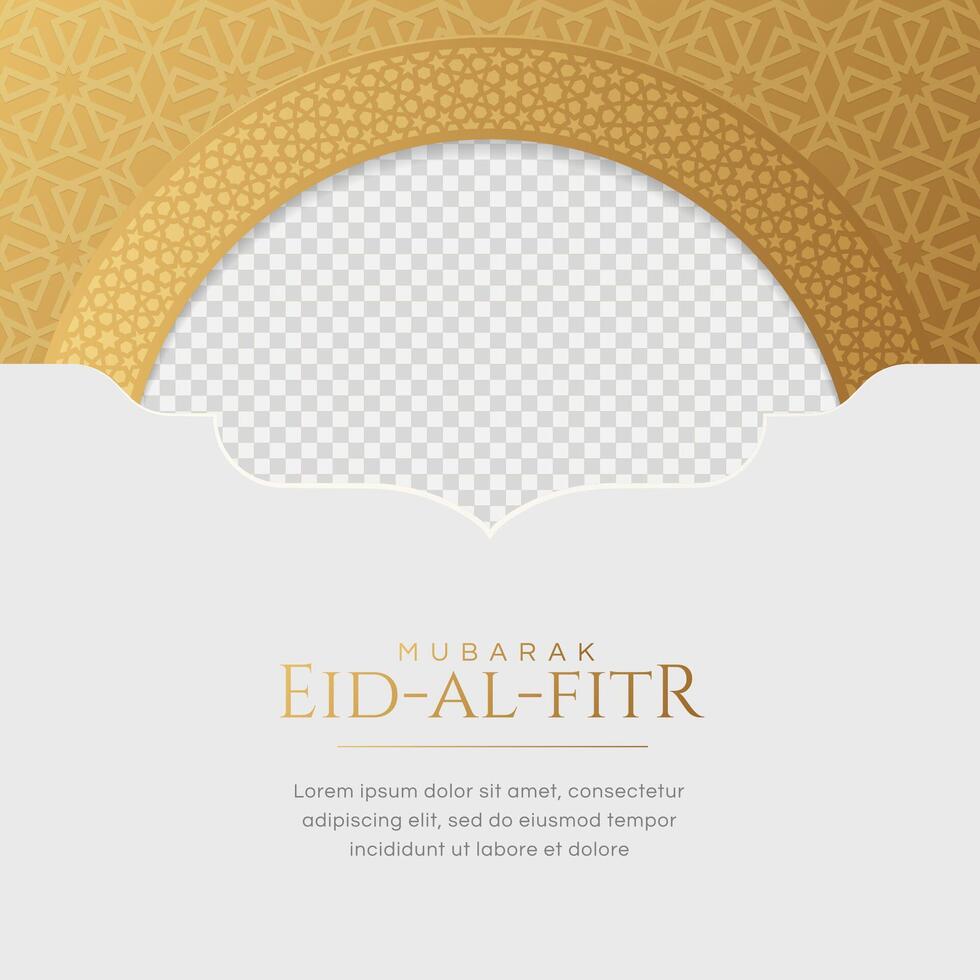islamic arabicum arabesk prydnad mönster lyx gyllene vit bakgrund med kopia Plats vektor