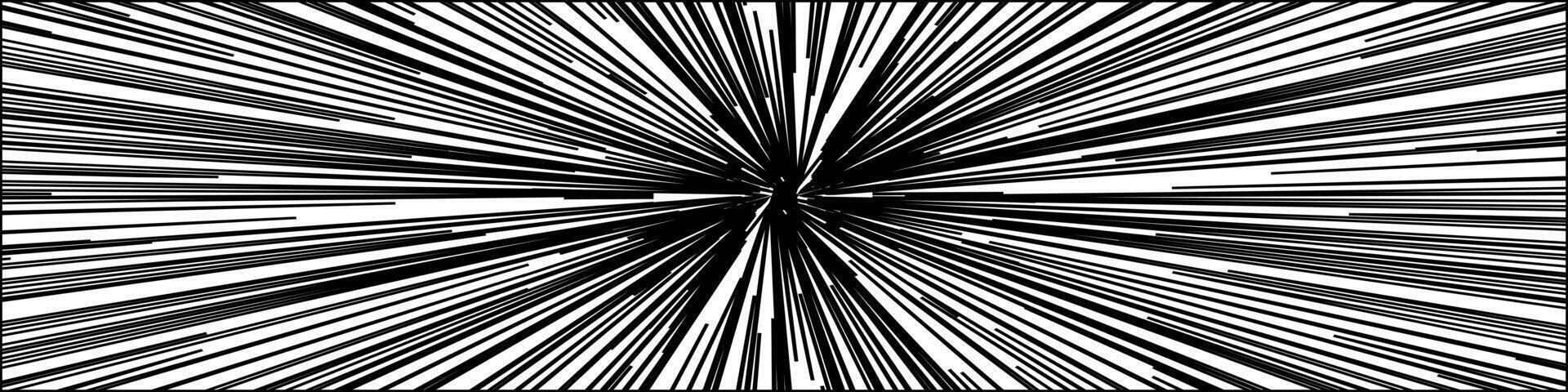 Comic Buch Geschwindigkeit Linien Hintergrund radial bewirken vektor
