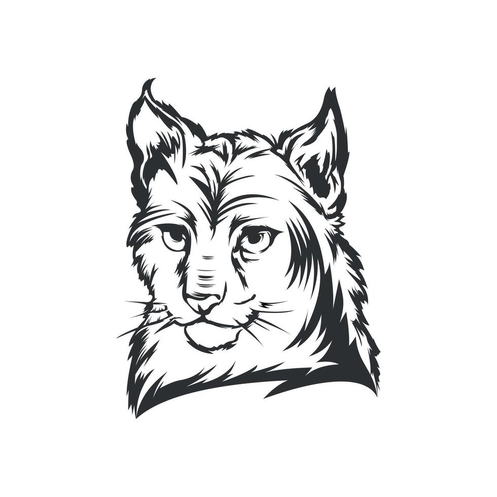 Katze Maskottchen Logo Design Vektor