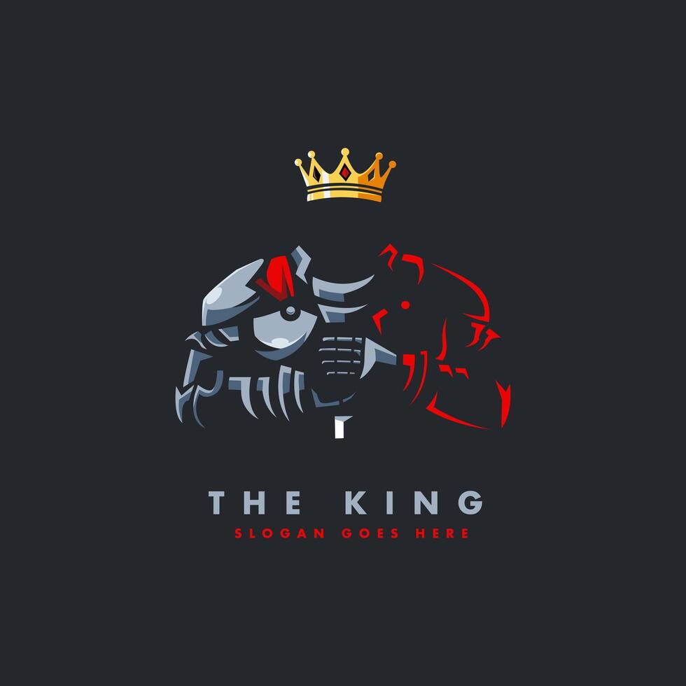 König Logo Design Illustration Vektor