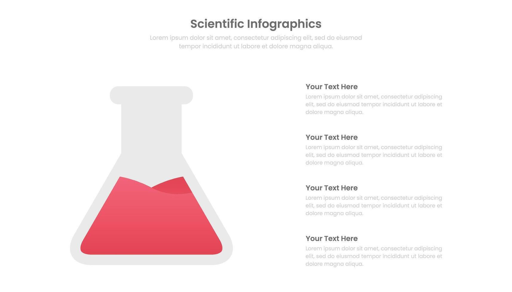 vetenskaplig infographic med 4 steg för presentation vektor