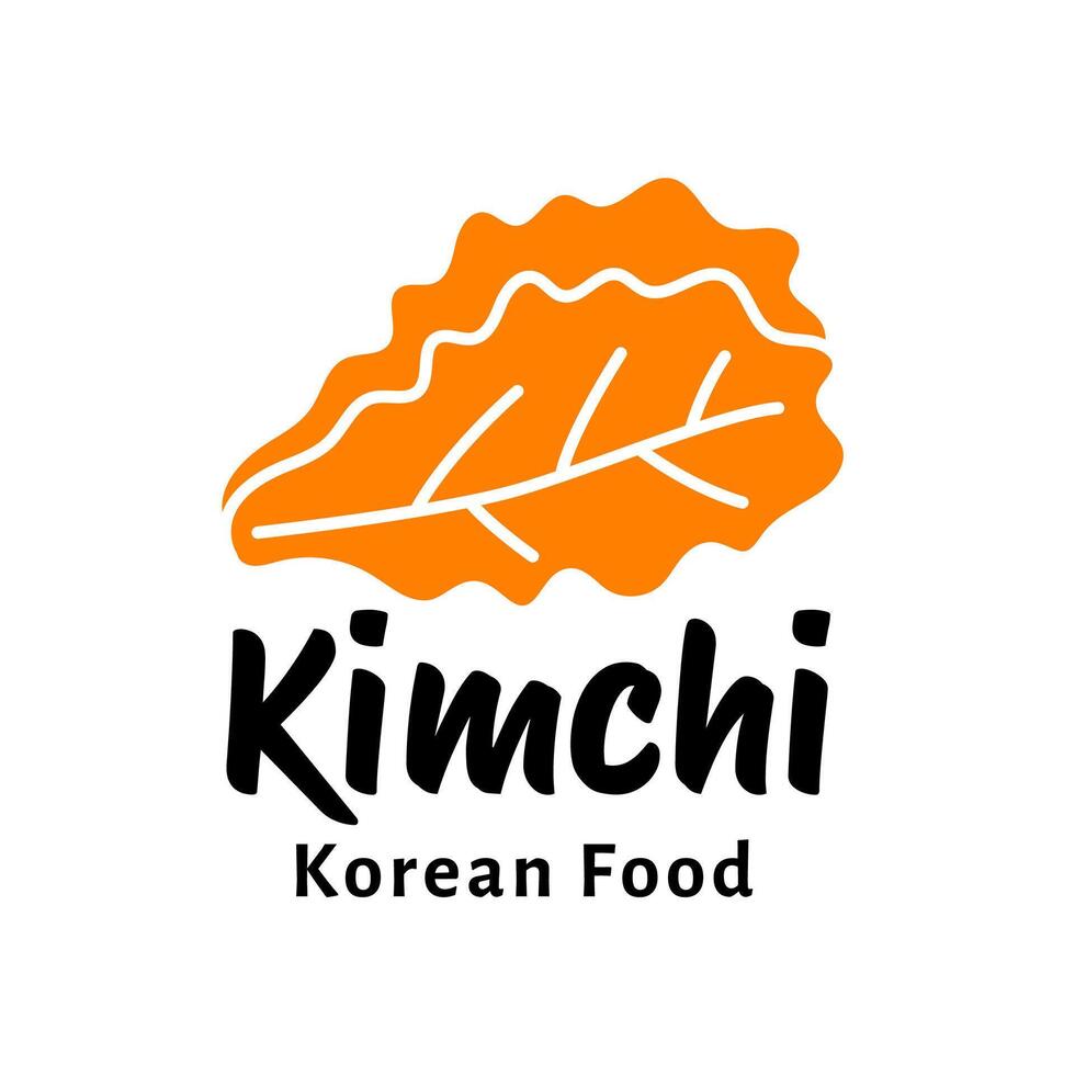 kimchi logotyp koreanska mat vektor mall, för organisk friska traditionell hemlagad mat grafisk mönster inspiration
