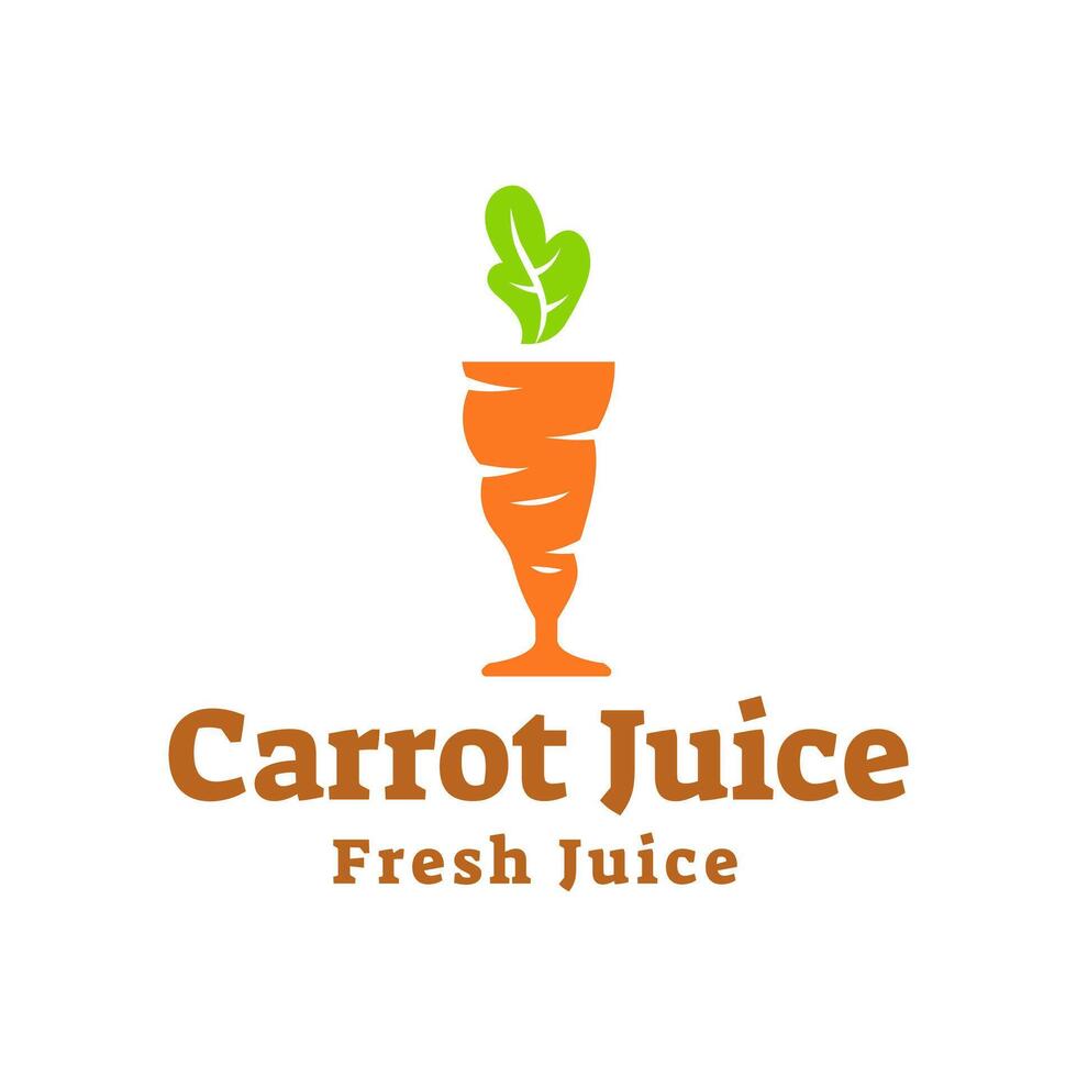 Saft Karotte Logo, frisch Karotte trinken Logo Design Vektor Vorlage isoliert auf Weiß Hintergrund.
