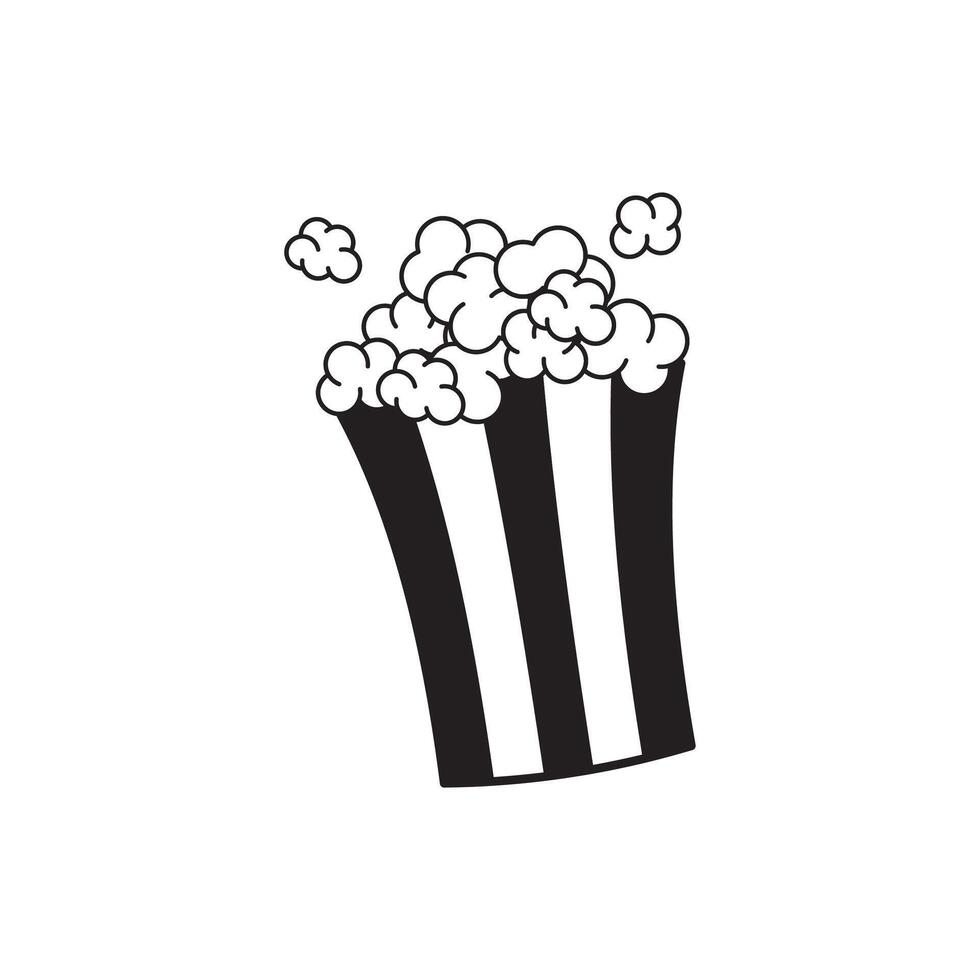 popcorn ikon symbol mall för grafisk och webb design logotyp vektor illustration