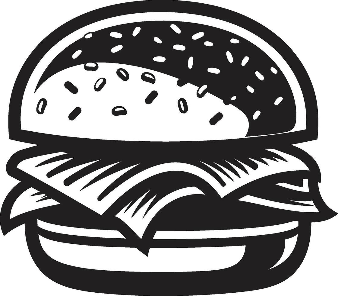 schick Burger Eleganz schwarz Symbol herrlich Burger schwarz Vektor Emblem