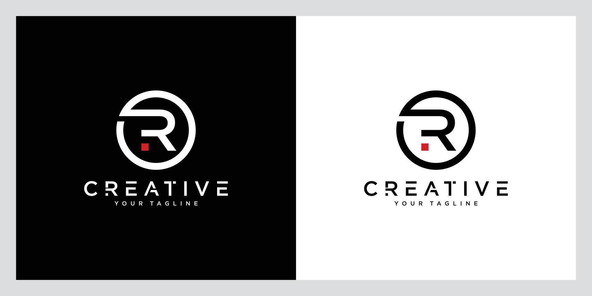 första brev r logotyp design vektor mall. kreativ r logotyp design