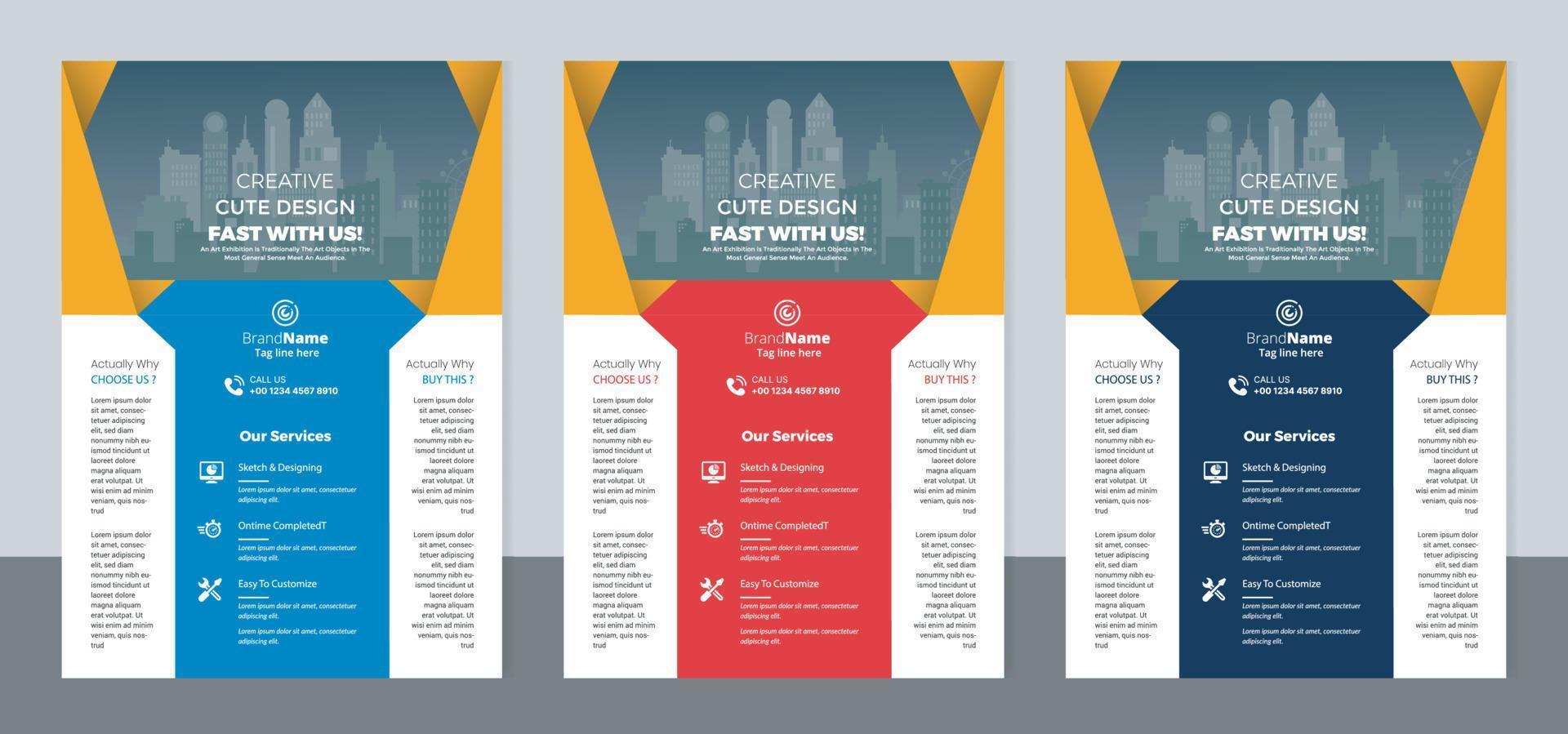 Corporate Business Broschüre Flyer Template-Design. vektor