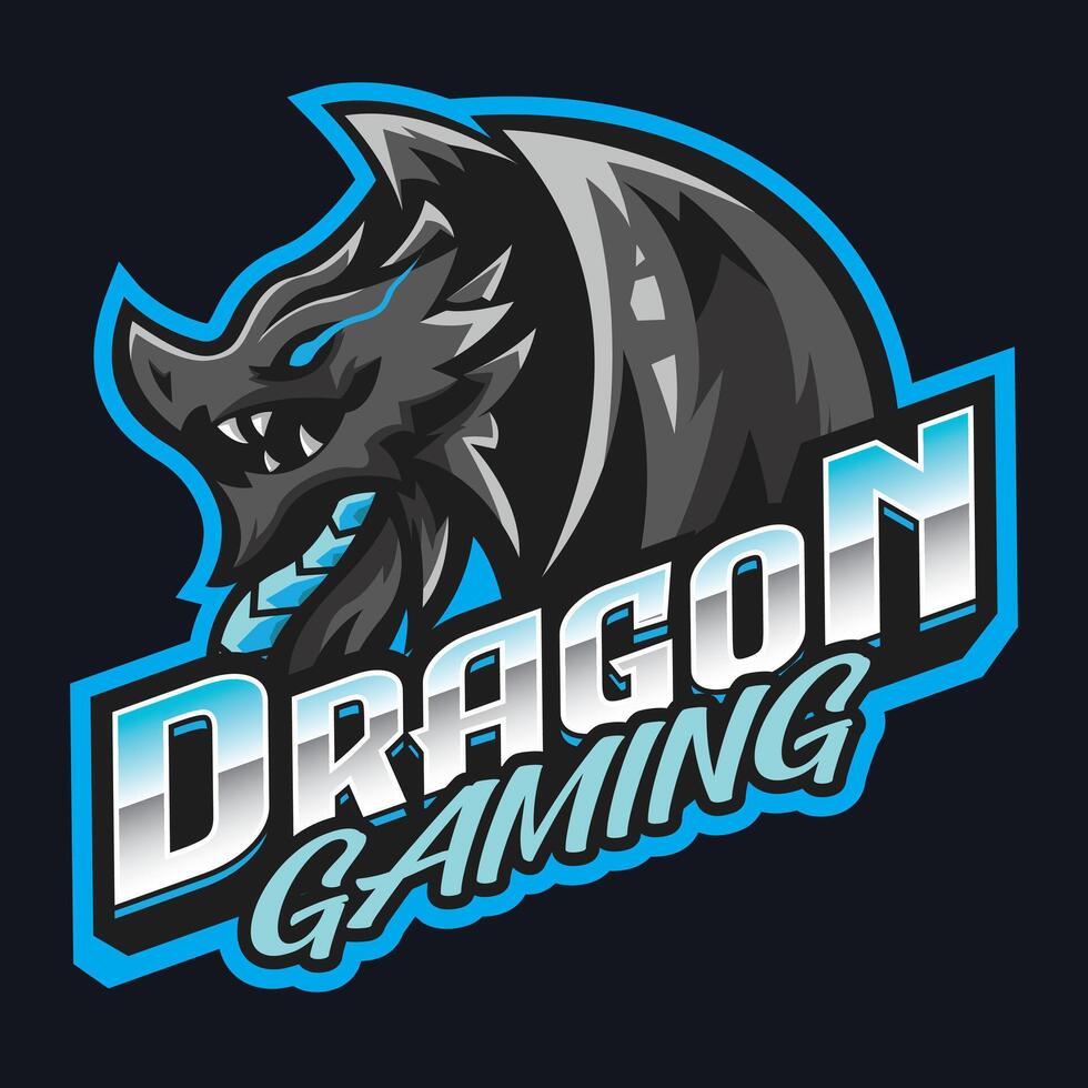 Drachen Maskottchen Logo Vorlage vektor