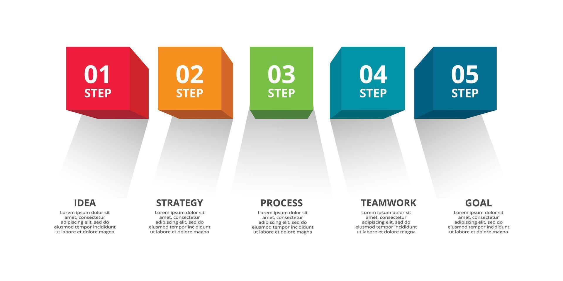 kreatives Konzept für Infografik mit 5 Schritten, Optionen, Teilen oder Prozessen. Visualisierung von Geschäftsdaten vektor