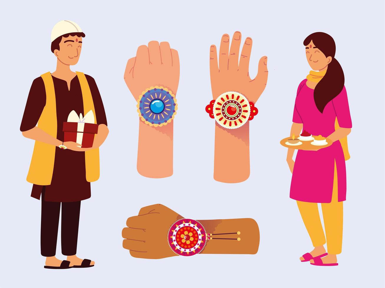 raksha bandhan firande vektor