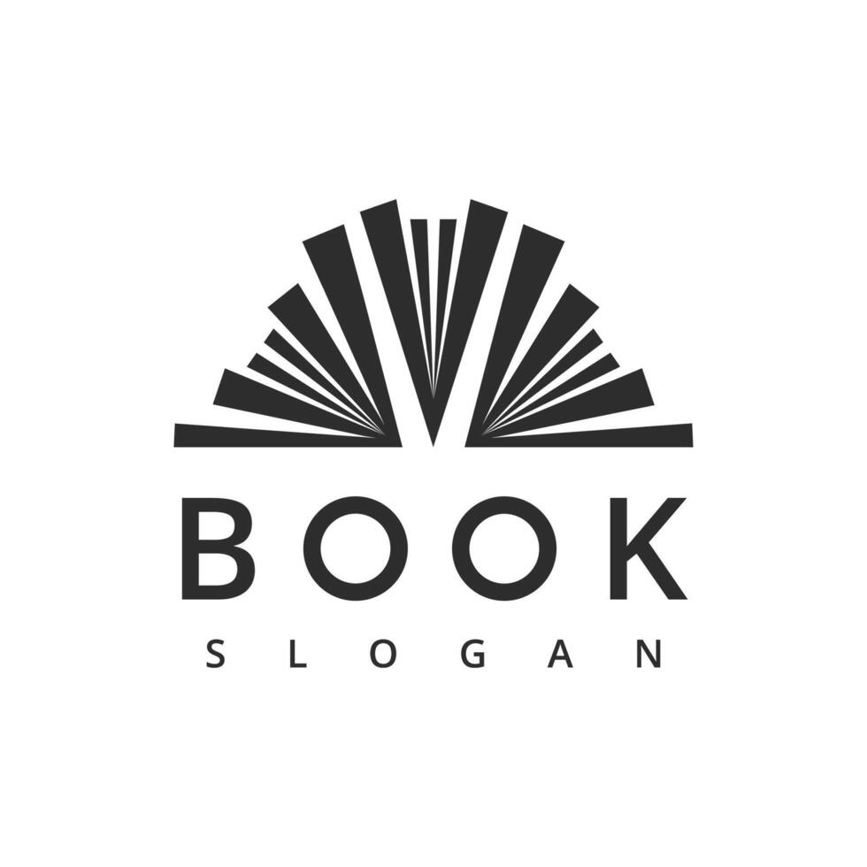 bok logotyp. bok ikon isolerat på vit bakgrund. användbar för företag och utbildning logotyper. platt vektor logotyp design mall element.