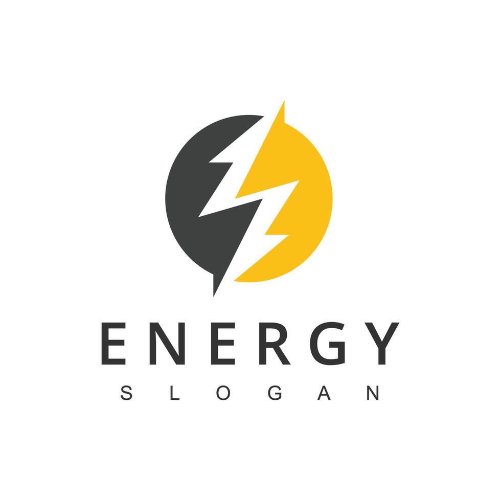Blitz Logo Energie Leistung Design Vektor Vorlage. Blitz Stromspannung elektrisch Logo