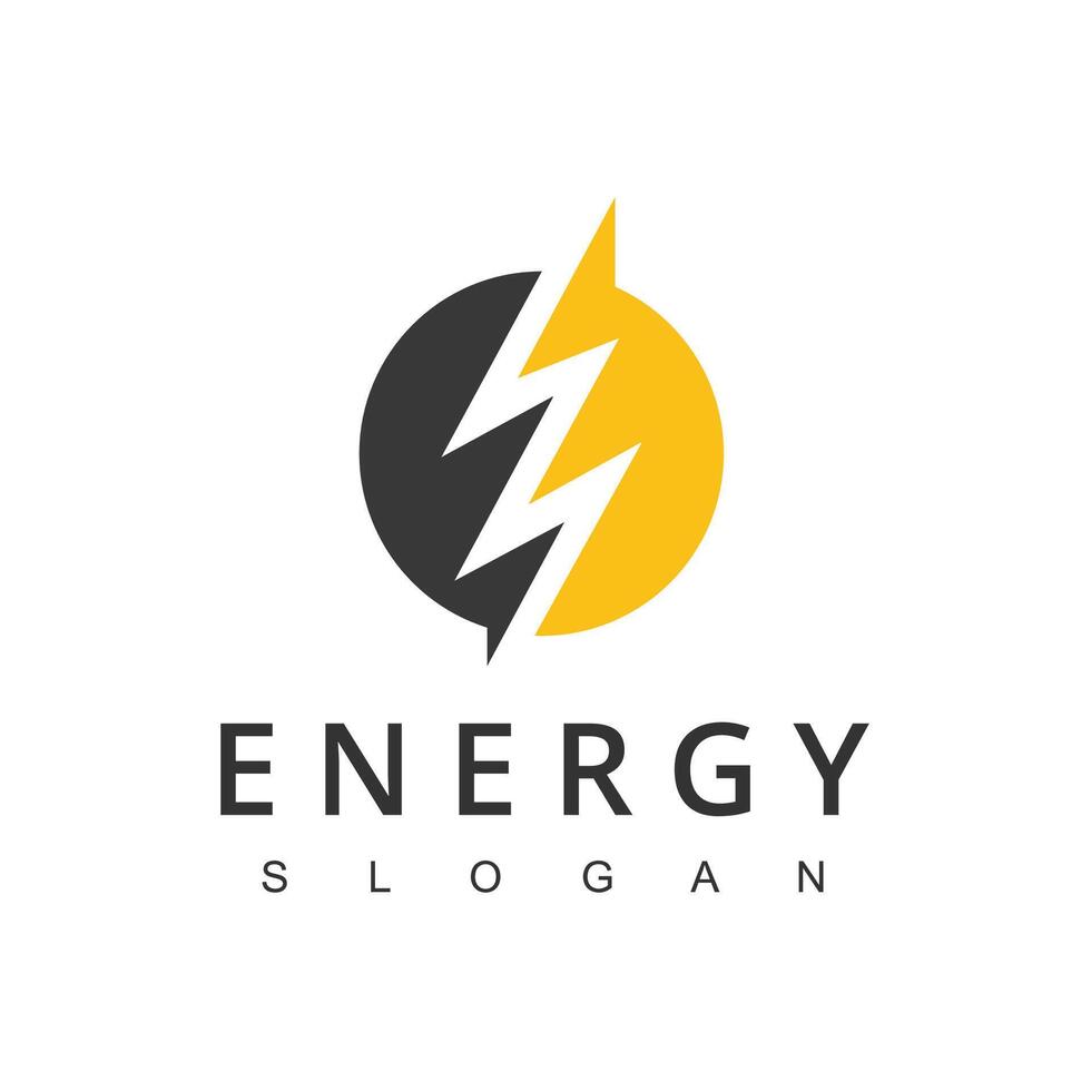 Blitz Logo Energie Leistung Design Vektor Vorlage. Blitz Stromspannung elektrisch Logo