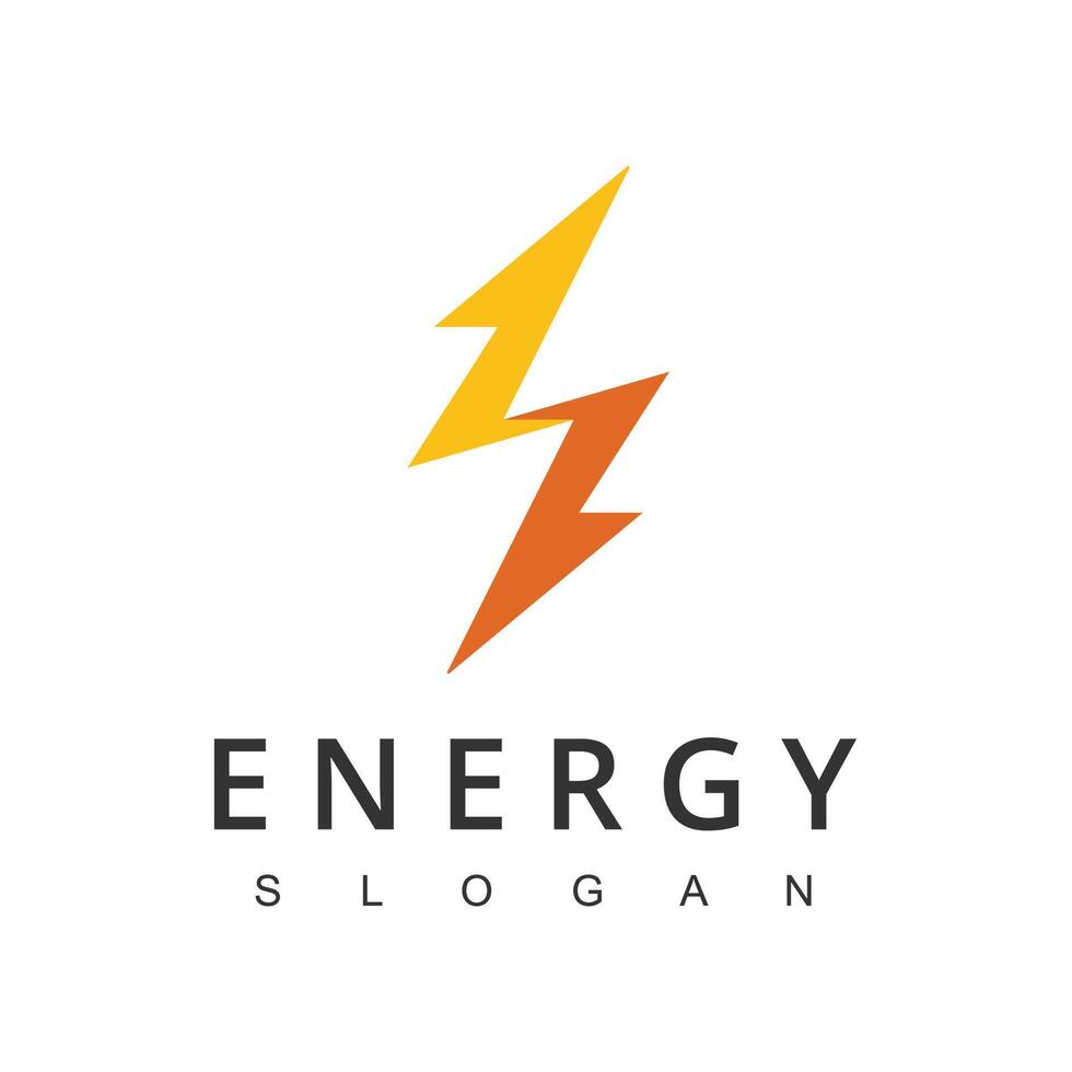 Blitz Logo Energie Leistung Design Vektor Vorlage. Blitz Stromspannung elektrisch Logo