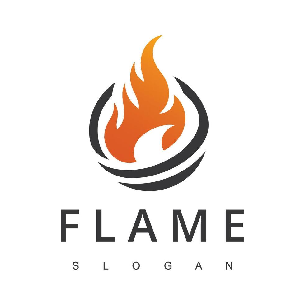 Feuer Flamme zum brennen Gas Öl Unternehmen oder Grill Grill Grill Logo Design vektor