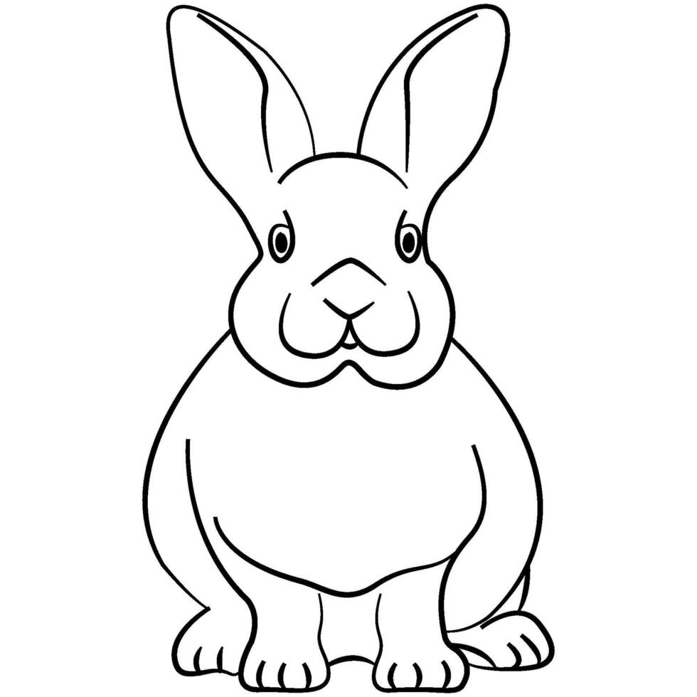 illustriert Hase Umriss. Hase Linie Kunst. Zeichnung von Hase Gliederung Illustration zum Färbung Buchseite. vektor