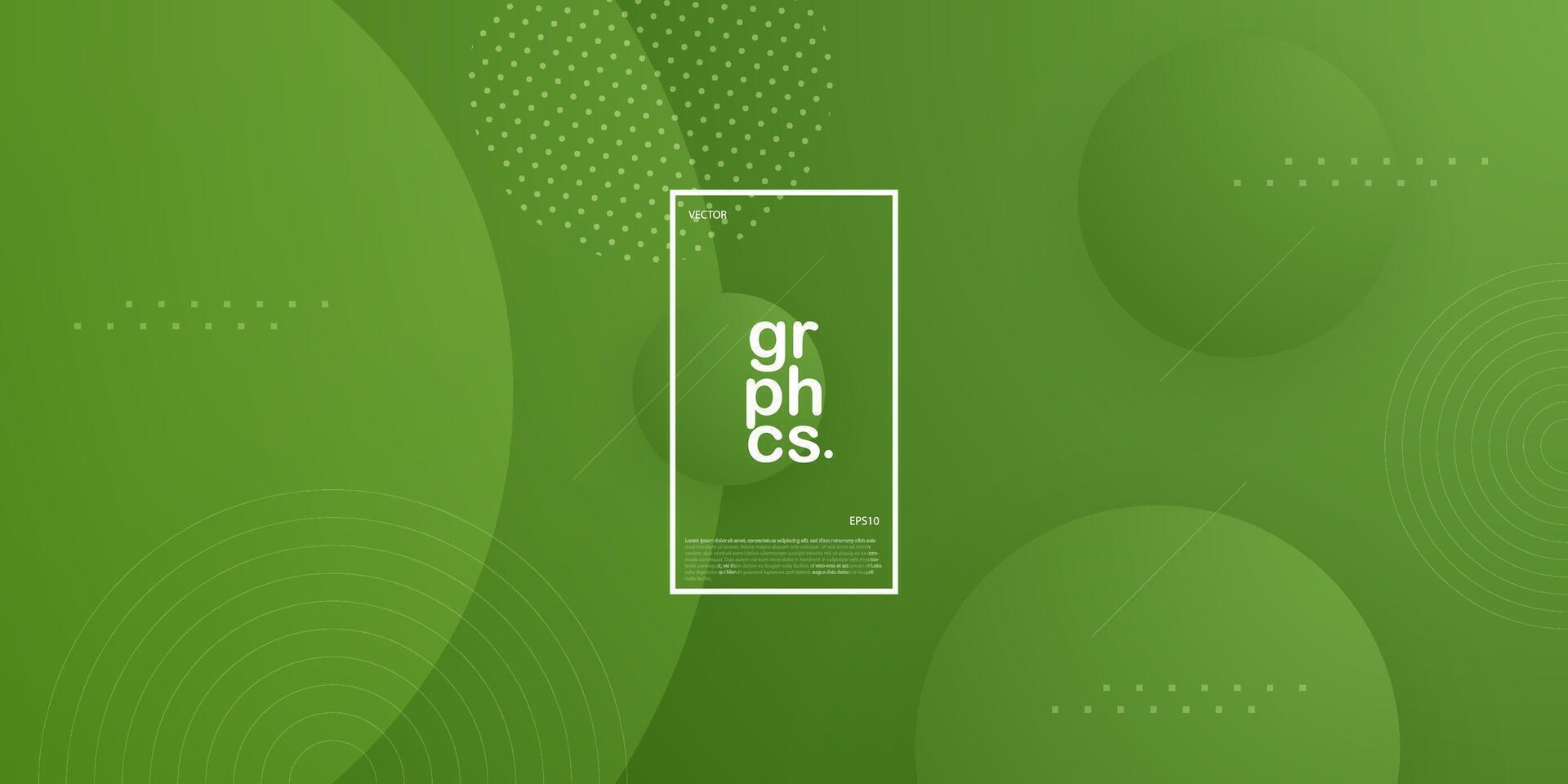 färgrik grön lutning illustration bakgrund dynamisk design med enkel cirkel mönster stil. Häftigt design. eps10 vektor