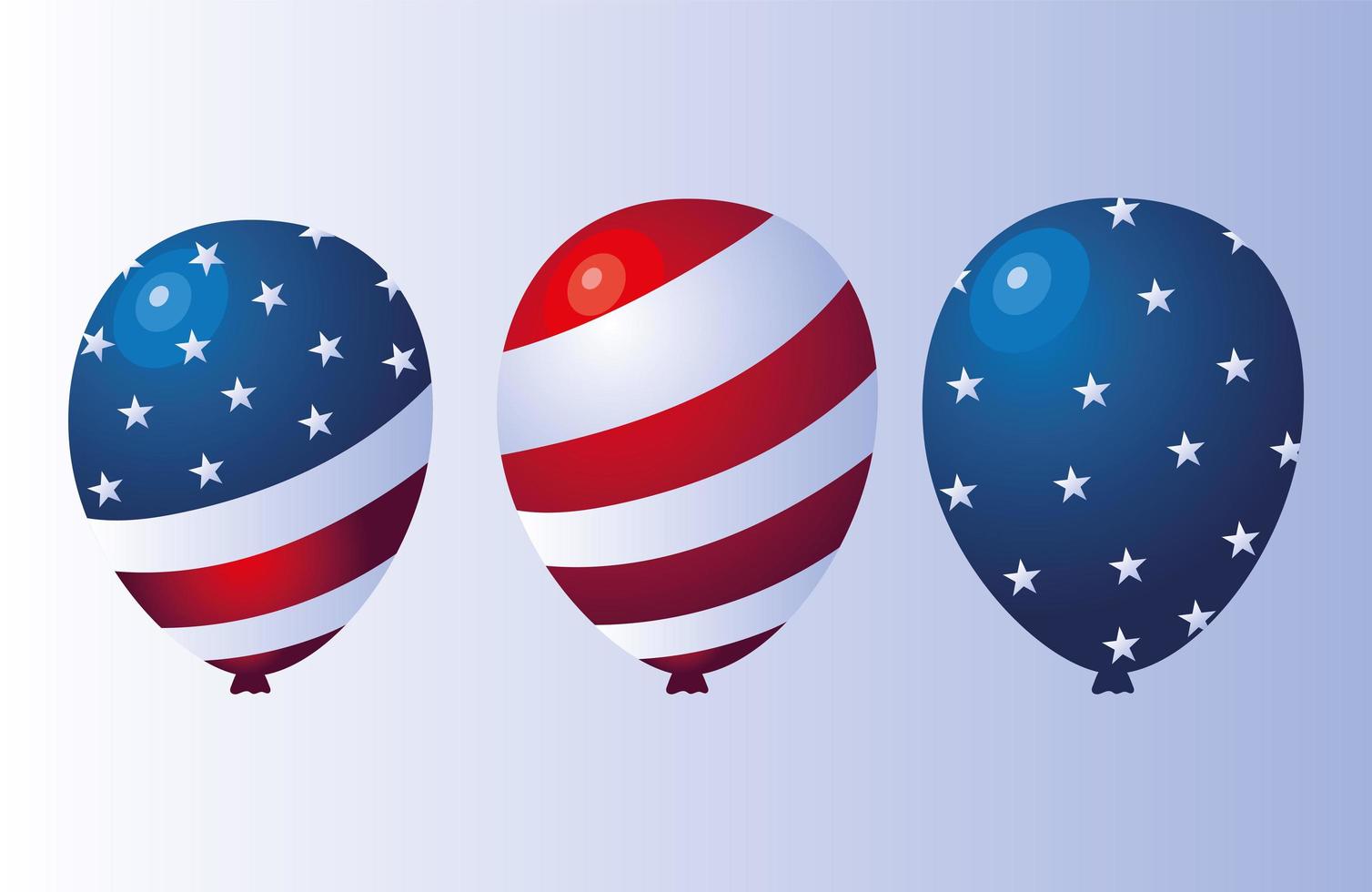 luftballons mit usa flagge vektor