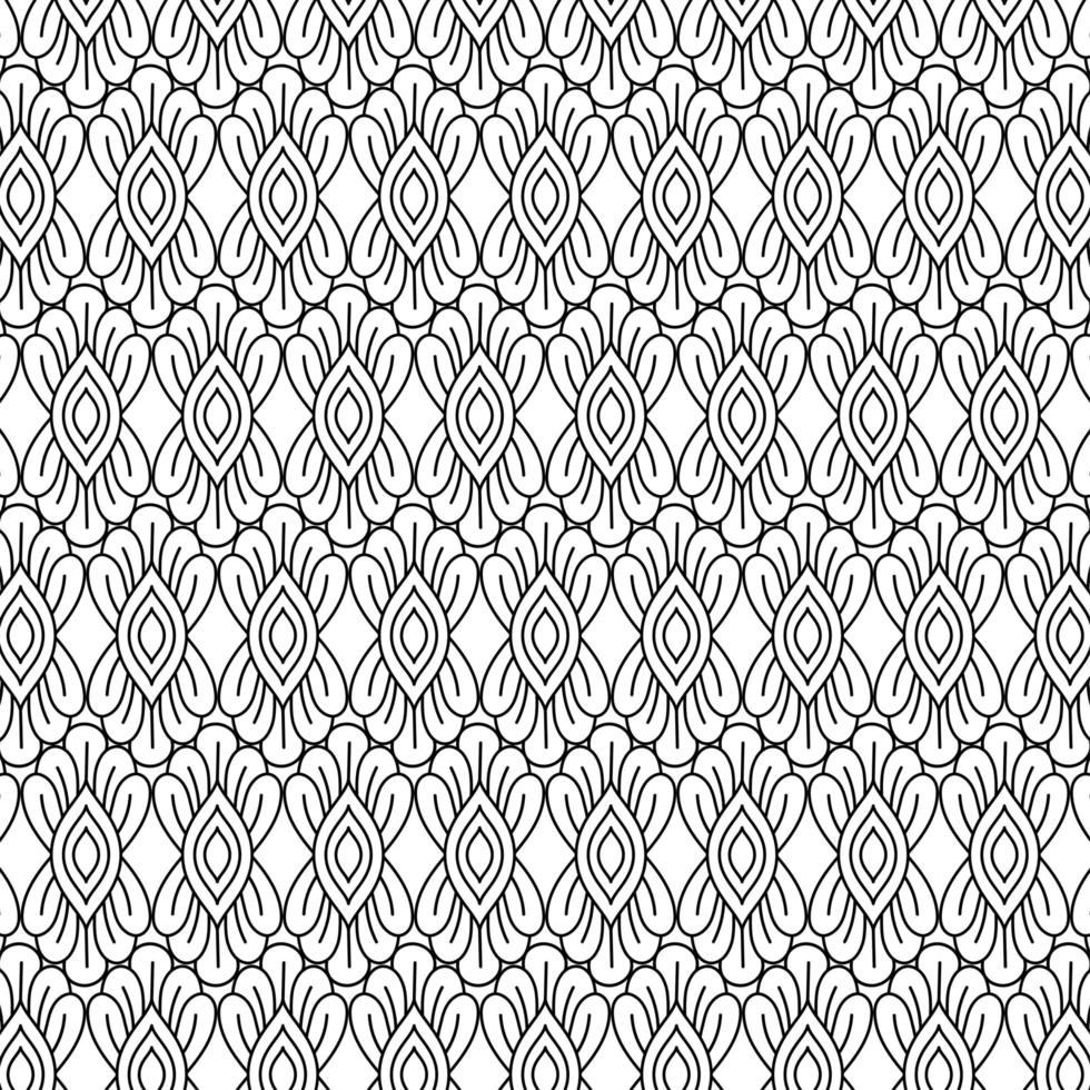 bakgrund svart och vitt blad mönster vektor design