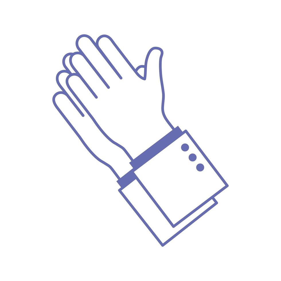 Applaus Handzeichensprache Linie und Füllstil Symbol Vektordesign vektor