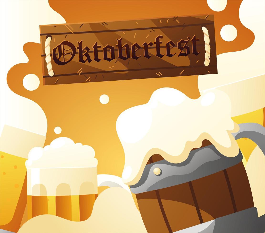 Oktoberfest Bier trinken vektor