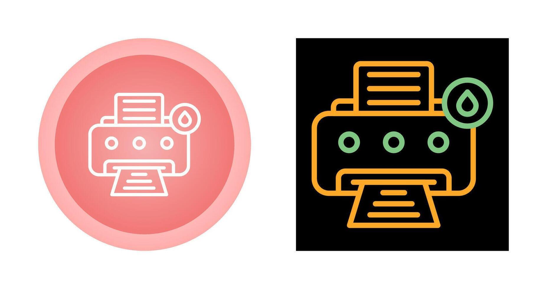 bläckstråle skrivare vektor ikon