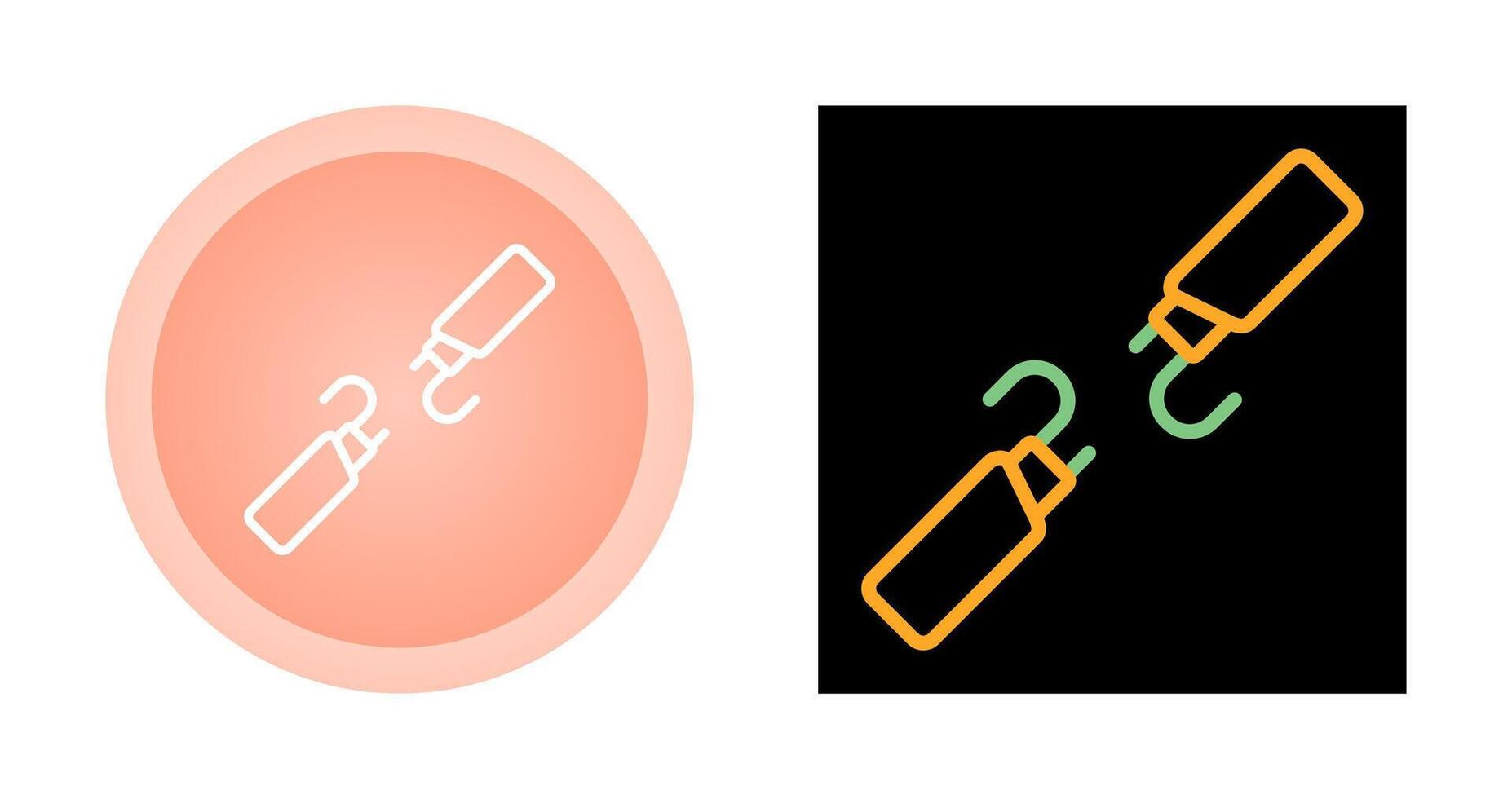 Symbol für gebrochenen Drahtvektor vektor