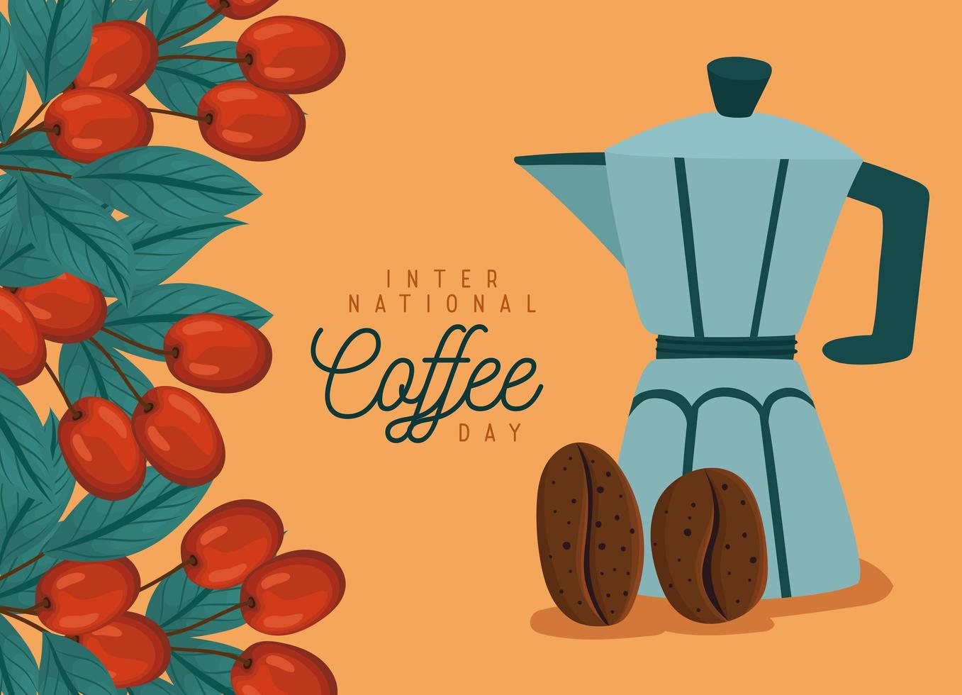 Kaffeetag-Design vektor