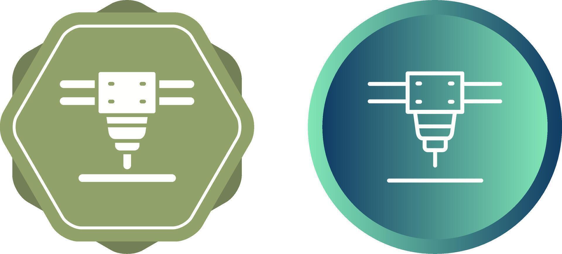 Laser- Schneiden Maschine Vektor Symbol