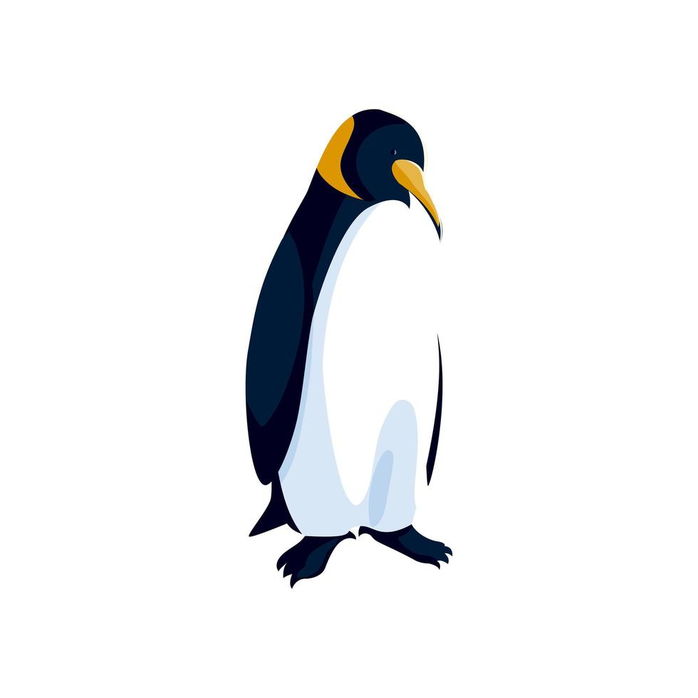 Pinguin Nordpol Tier Symbol isolierten Stil vektor