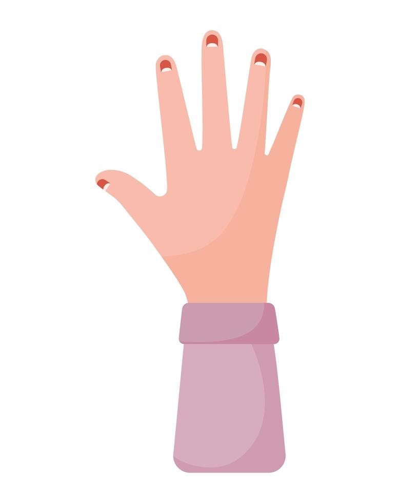 kvinna hand representation vektor