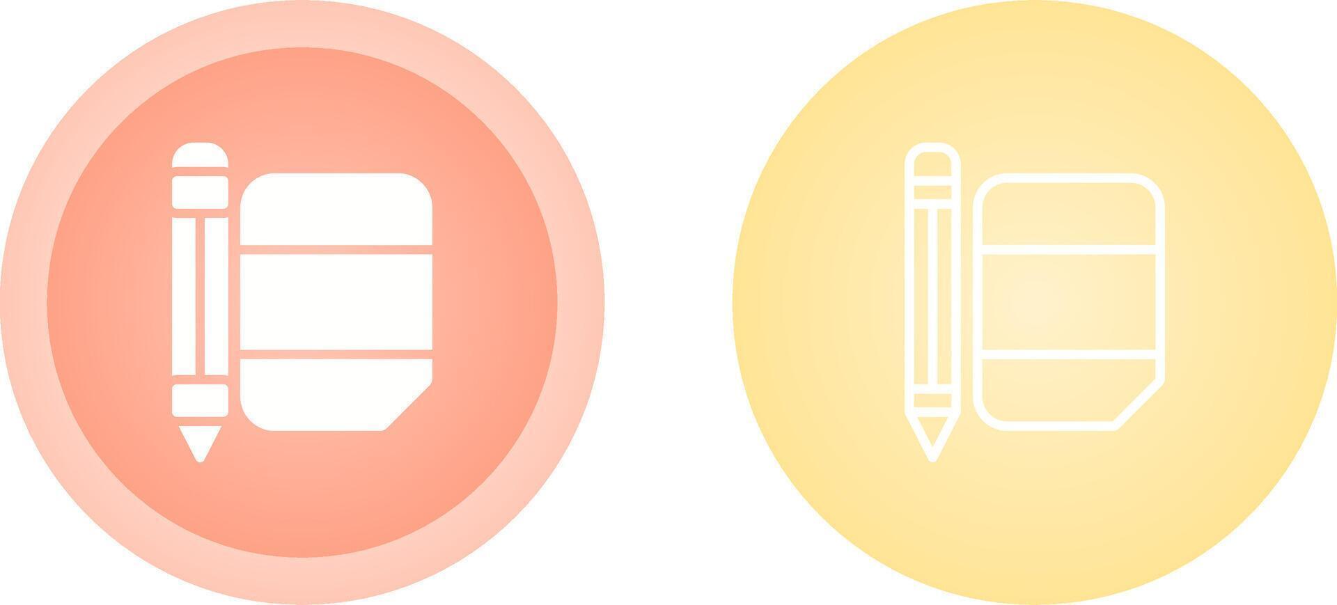 Radiergummi mit Bleistift Vektor Symbol