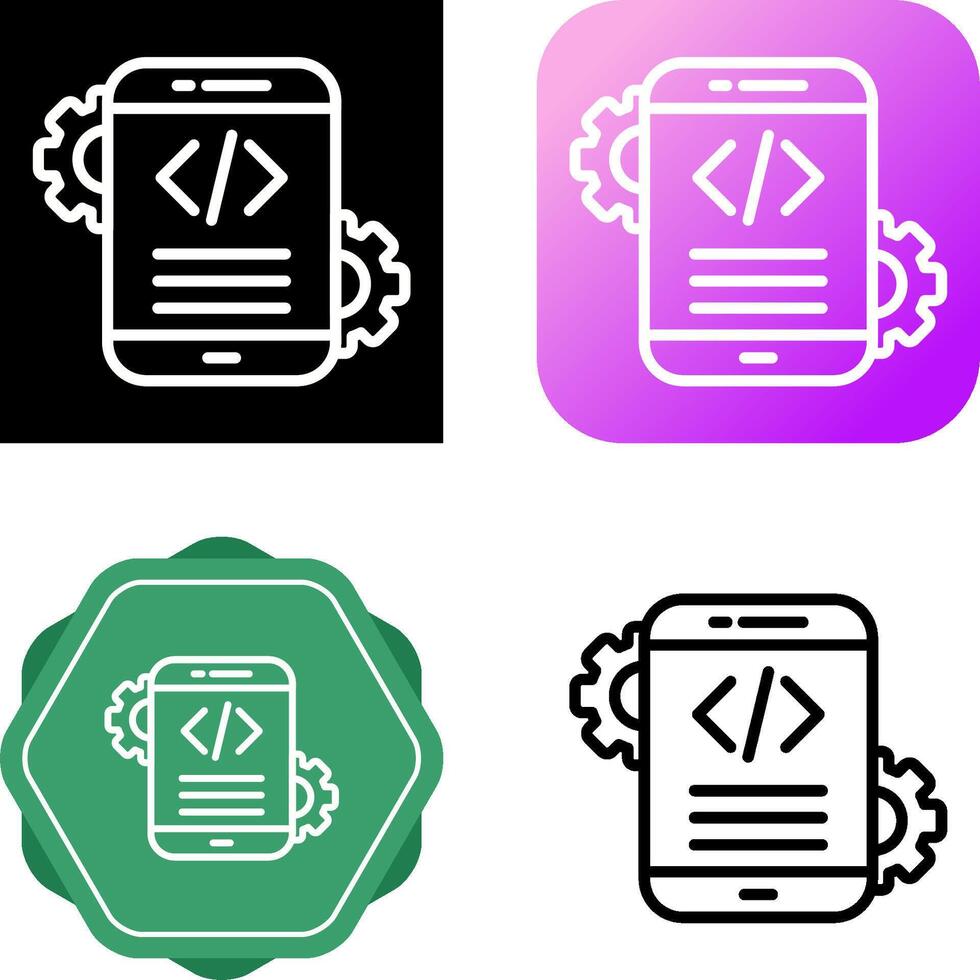 mobil app utveckling vektor ikon