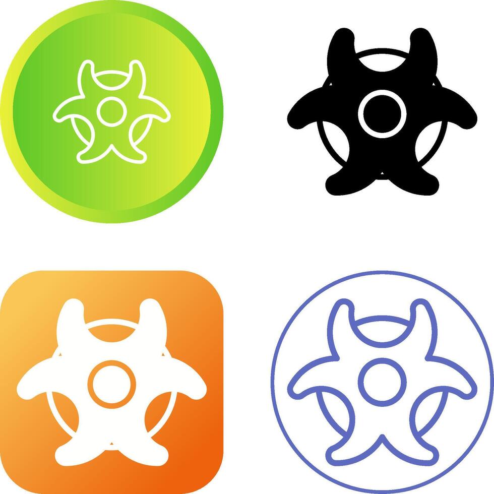 biohazard symbol vektor ikon