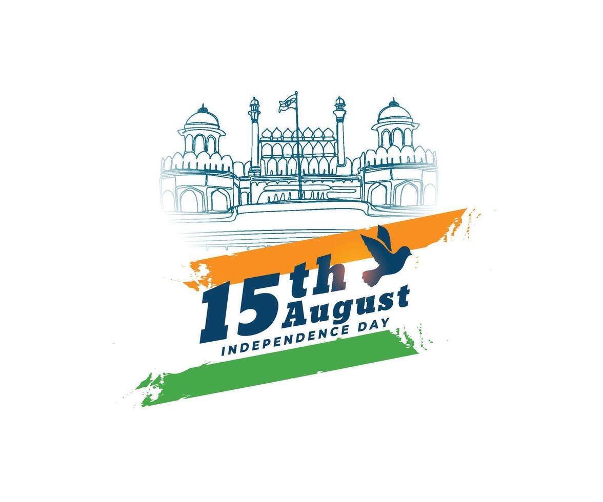 15 .. August indisch Unabhängigkeit Tag Hintergrund vektor