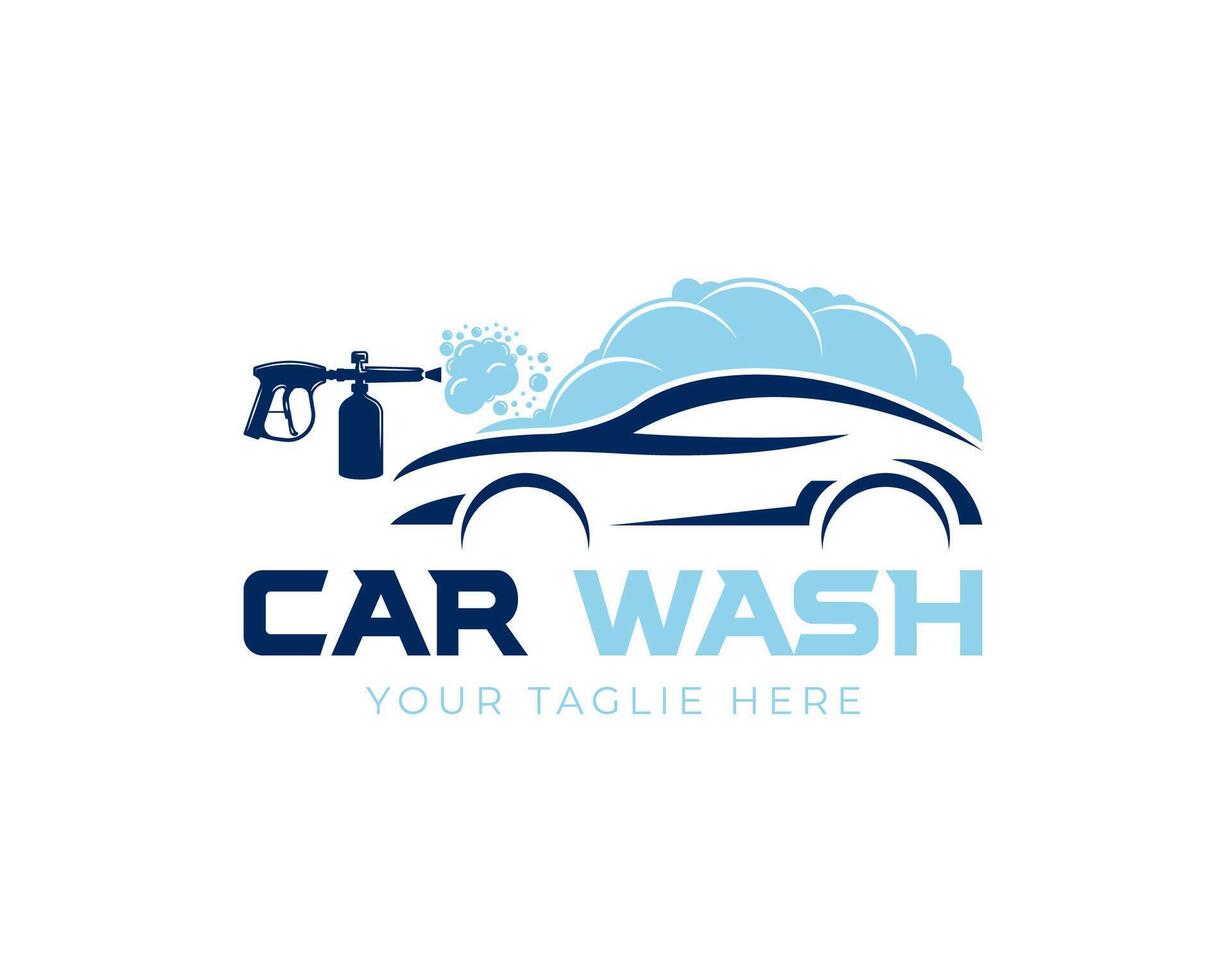 Druck Auto waschen Logo Design Vektor Illustration