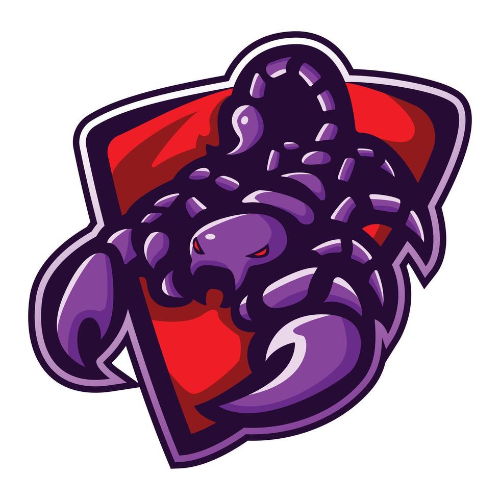 Skorpion-Esport-Maskottchen-Logo-Design vektor