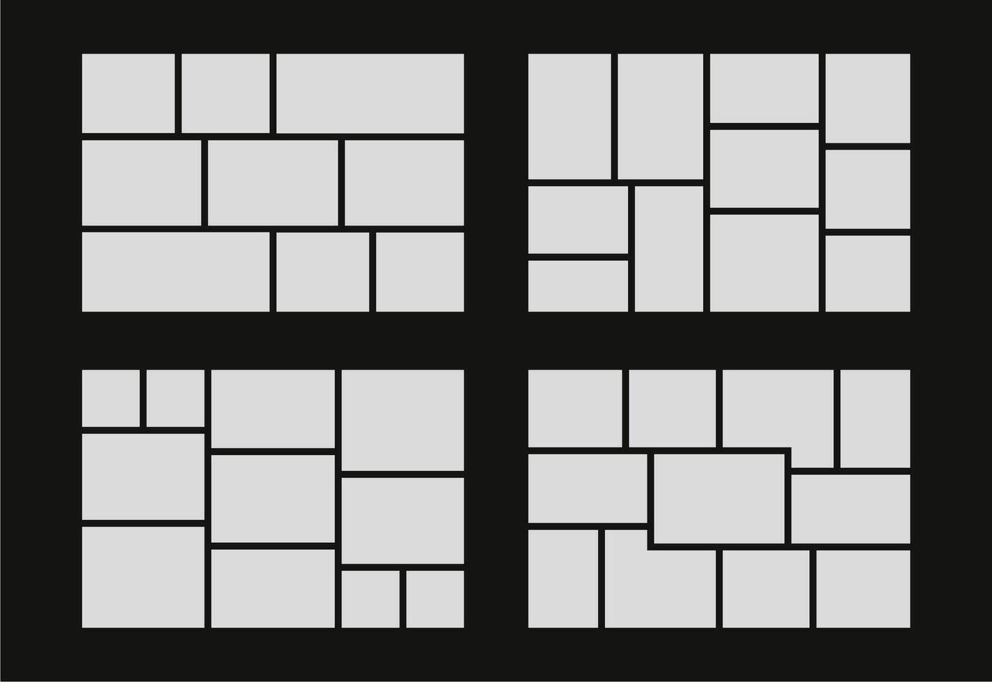 Bilder oder Fotos Rahmen Collage abstrakt Foto Frames und Digital Foto Mauer Vorlage vektor