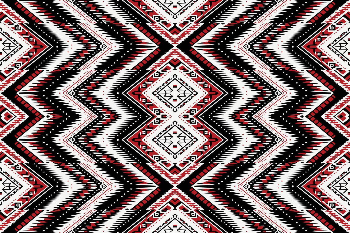 ikat geometrisk prydnad med ruter ikkat sömlös mönster aztec stil stam- etnisk vektor