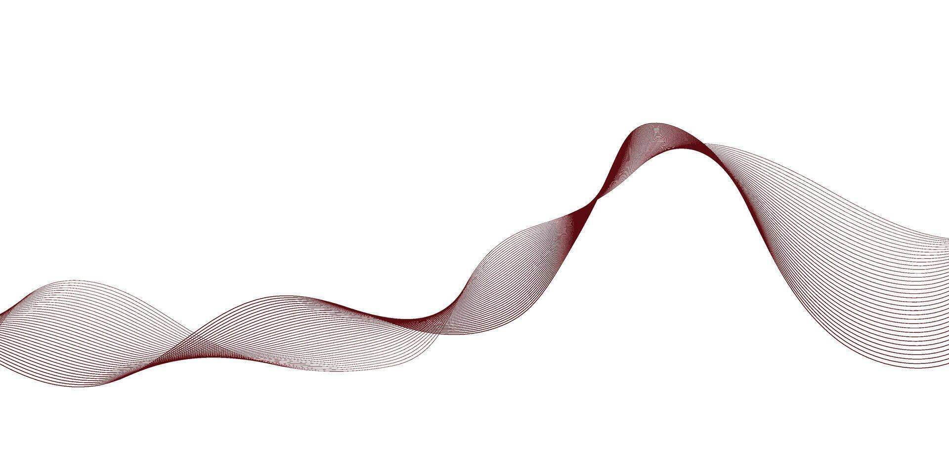 abstrakt Vinka rader bakgrund. mörk röd Vinka bakgrund. abstrakt design på vit bakgrund vektor