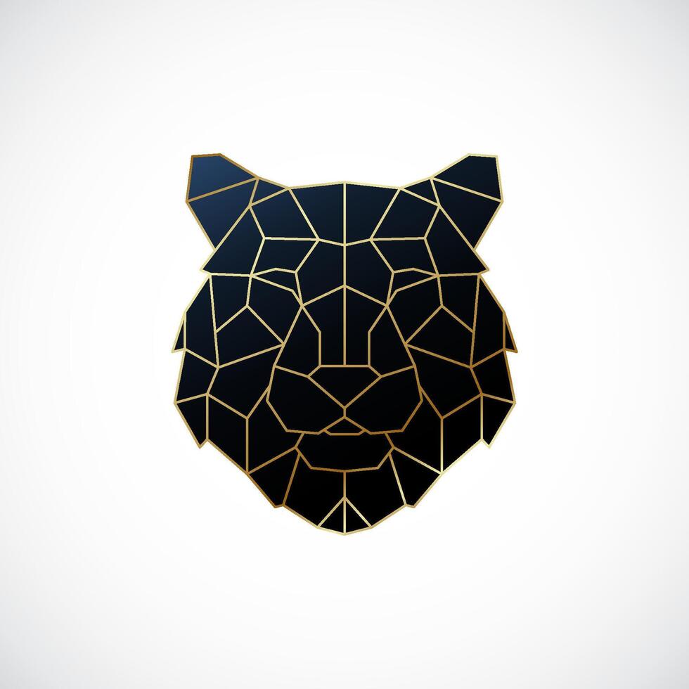 geometrisch Tiger Kopf Illustration. vektor