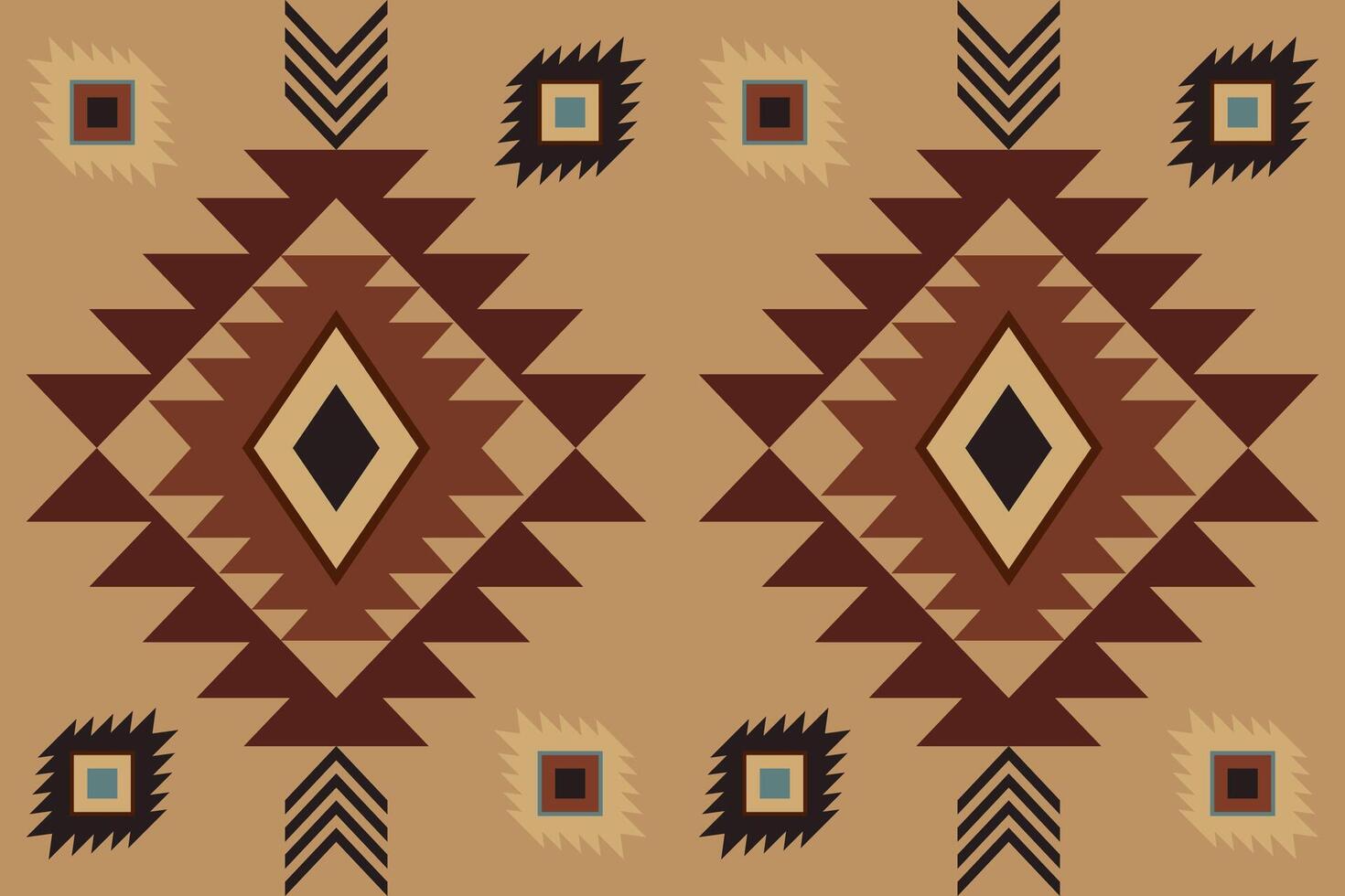 navajo Stammes- Vektor nahtlos Muster. einheimisch amerikanisch Ornament. ethnisch Süd Western Dekor Stil. Boho geometrisch Ornament. Vektor nahtlos Muster. Mexikaner Decke, Teppich. gewebte Teppich Illustration.