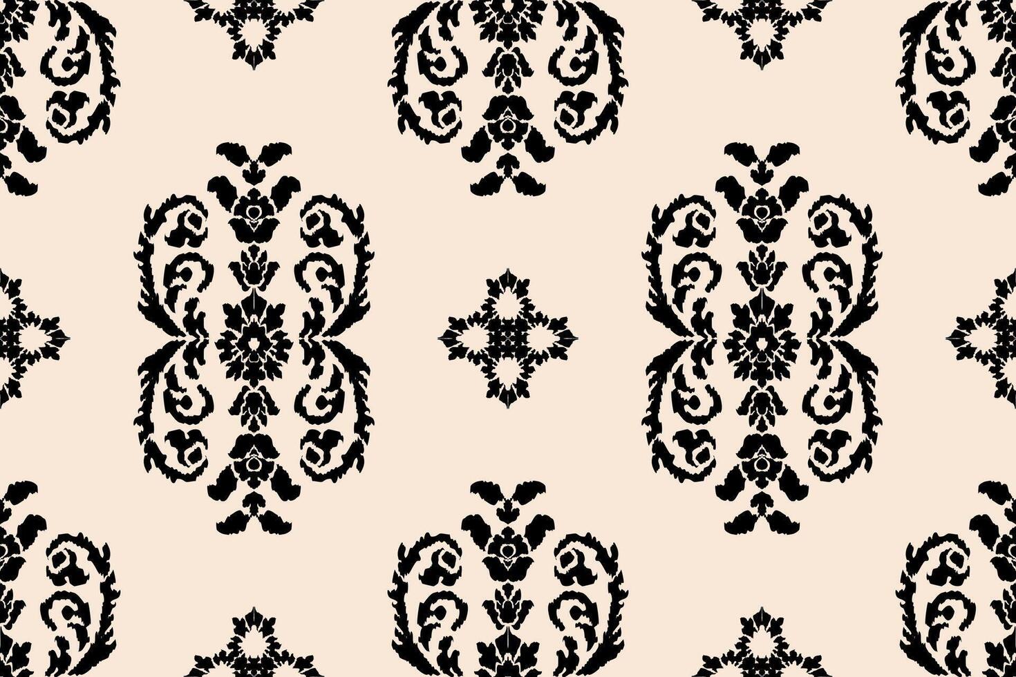 Ikat Stammes- indisch nahtlos Muster. ethnisch aztekisch Stoff Teppich Mandala Ornament einheimisch Boho Chevron textil.geometrisch afrikanisch amerikanisch orientalisch traditionell Vektor Illustrationen. Stickerei Stil.