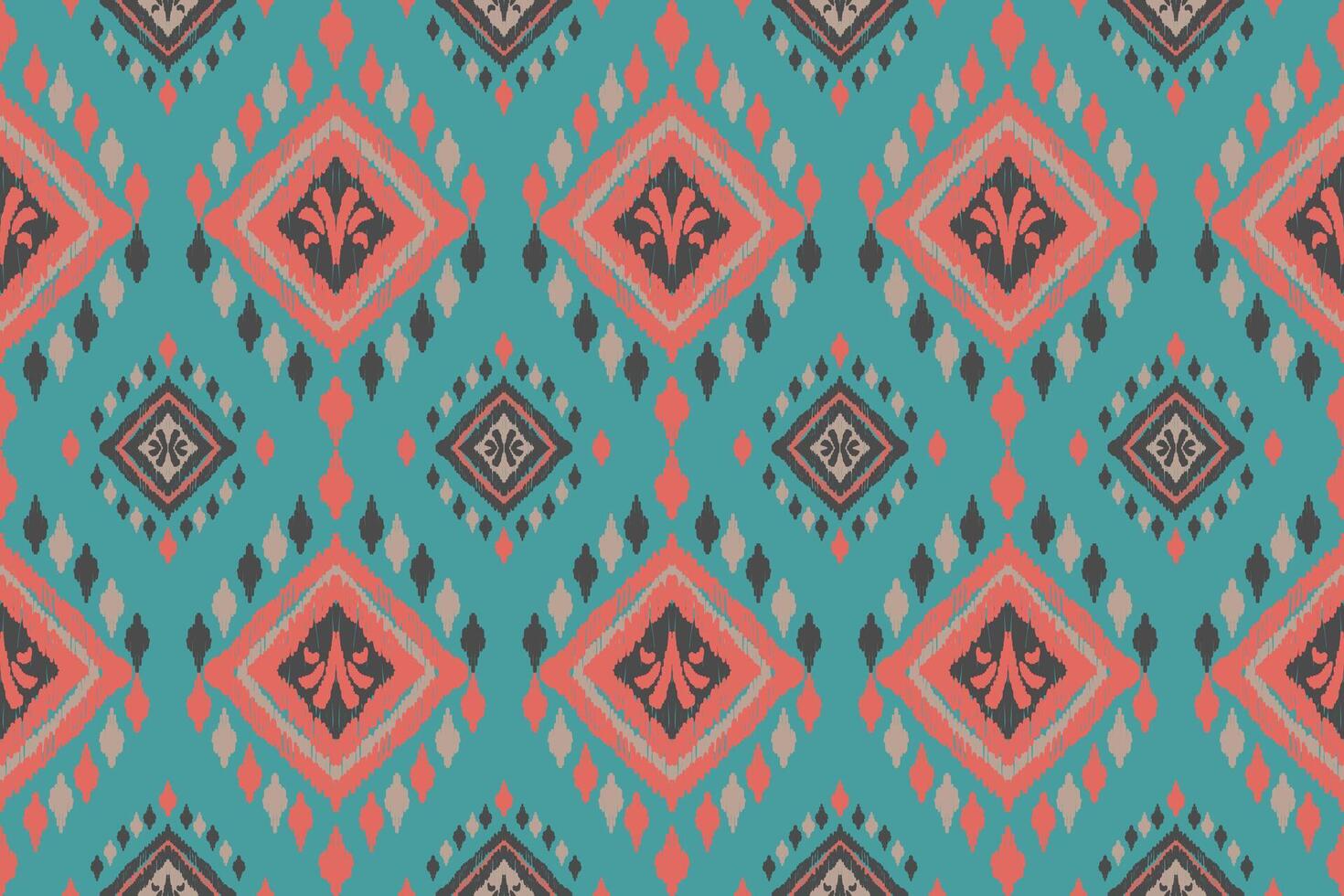 Ikat Stammes- indisch nahtlos Muster. ethnisch aztekisch Stoff Teppich Mandala Ornament einheimisch Boho Chevron textil.geometrisch afrikanisch amerikanisch orientalisch traditionell Vektor Illustrationen. Stickerei Stil.