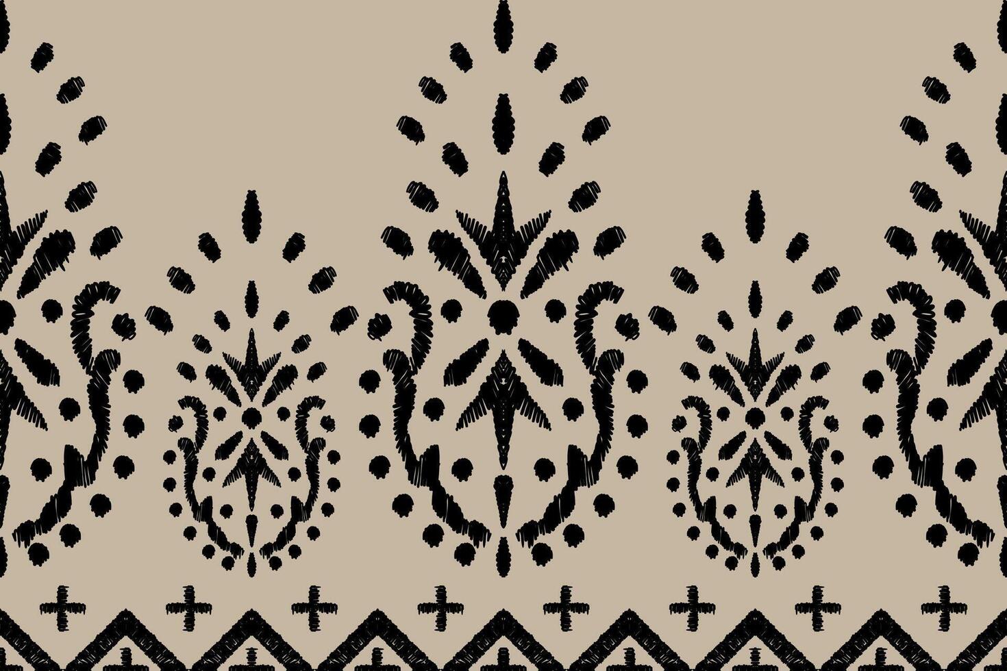 Ikat Stammes- indisch nahtlos Muster. ethnisch aztekisch Stoff Teppich Mandala Ornament einheimisch Boho Chevron textil.geometrisch afrikanisch amerikanisch orientalisch traditionell Vektor Illustrationen. Stickerei Stil.