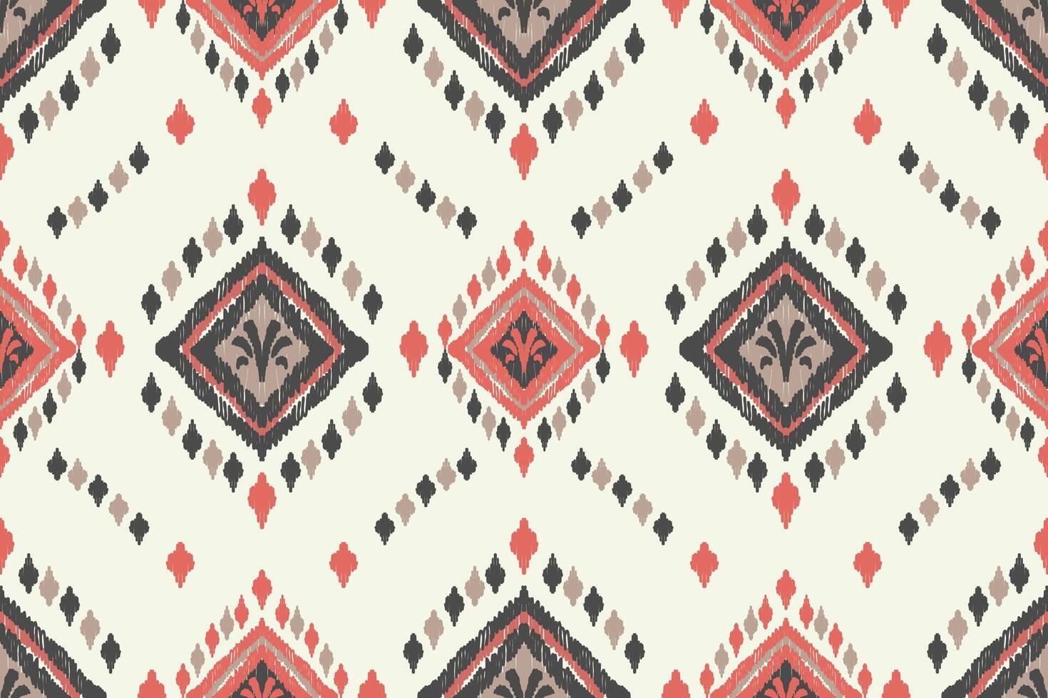 Ikat Stammes- indisch nahtlos Muster. ethnisch aztekisch Stoff Teppich Mandala Ornament einheimisch Boho Chevron textil.geometrisch afrikanisch amerikanisch orientalisch traditionell Vektor Illustrationen. Stickerei Stil.