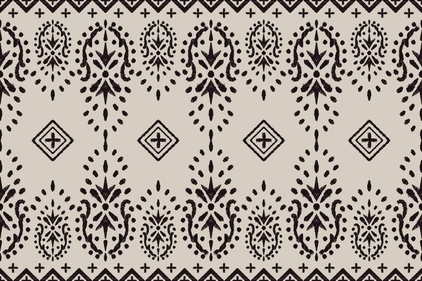 Ikat Stammes- indisch nahtlos Muster. ethnisch aztekisch Stoff Teppich Mandala Ornament einheimisch Boho Chevron textil.geometrisch afrikanisch amerikanisch orientalisch traditionell Vektor Illustrationen. Stickerei Stil.